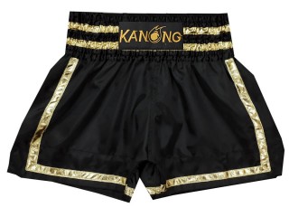 กางเกงมวยไทย กางเกงมวย Kanong : KNS-140 ดำ/ทอง
